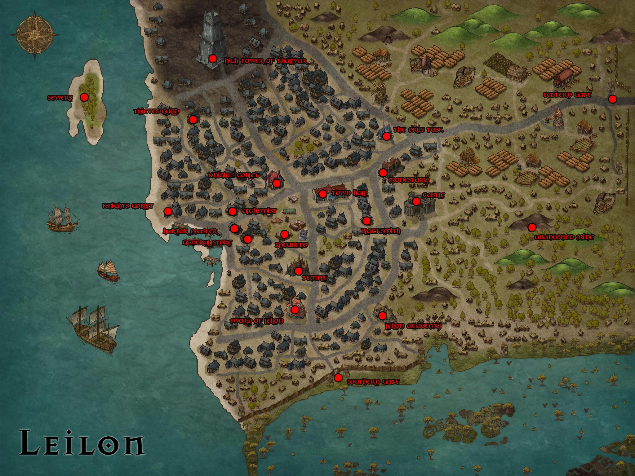 Leilon map (Forgotten Realms) | Erlend’s semi-curated nonsense