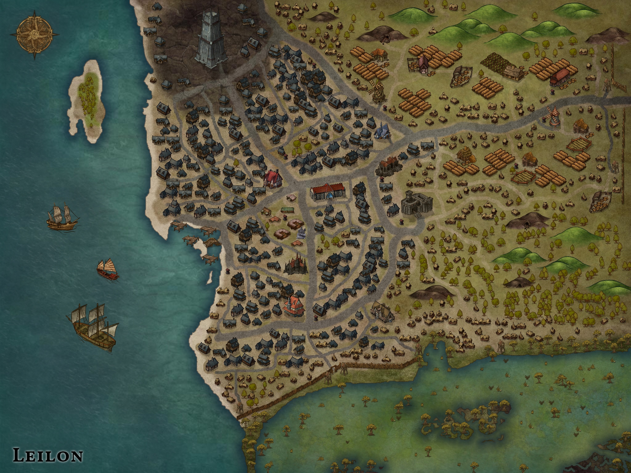 Leilon map (Forgotten Realms) | Erlend’s semi-curated nonsense