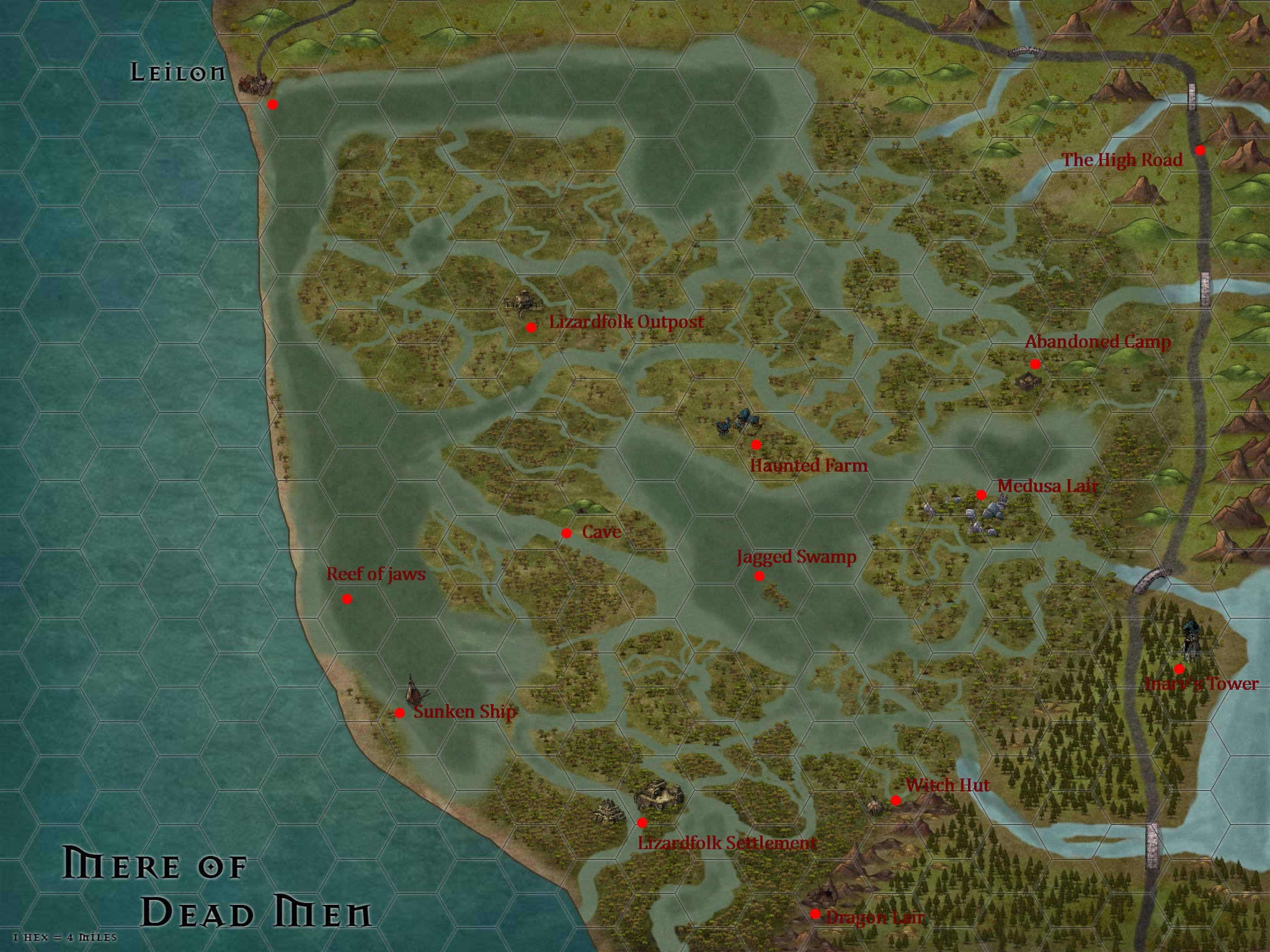 Mere of dead men Map